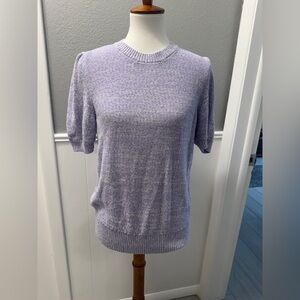 Ann Taylor Lavender Short Sleeve Knit Sweater Size M